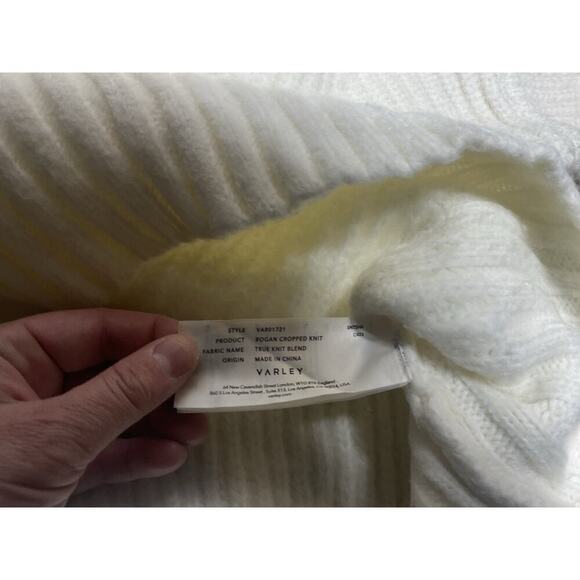 Varley Rogan Sweater Women's Large Ivory Stretch Long Sleeves Turtle Neck - Picture 9 of 13
